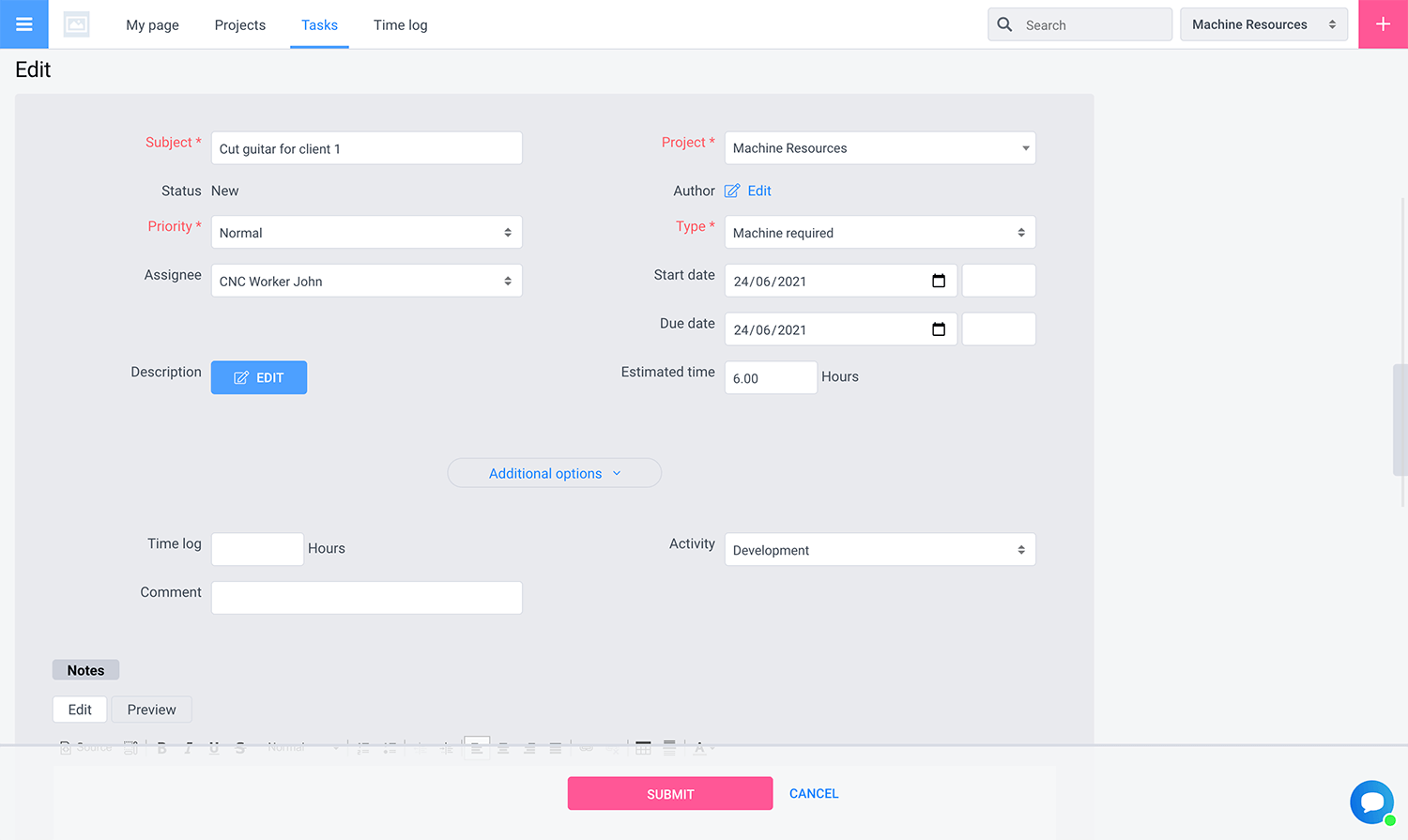 Resource Management Task