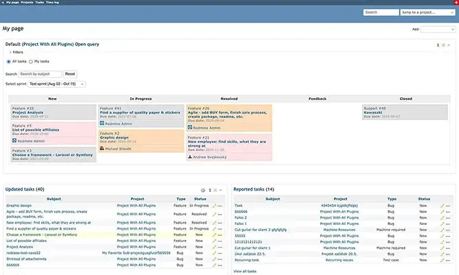 Thème par défaut de ma page Redmine Agile