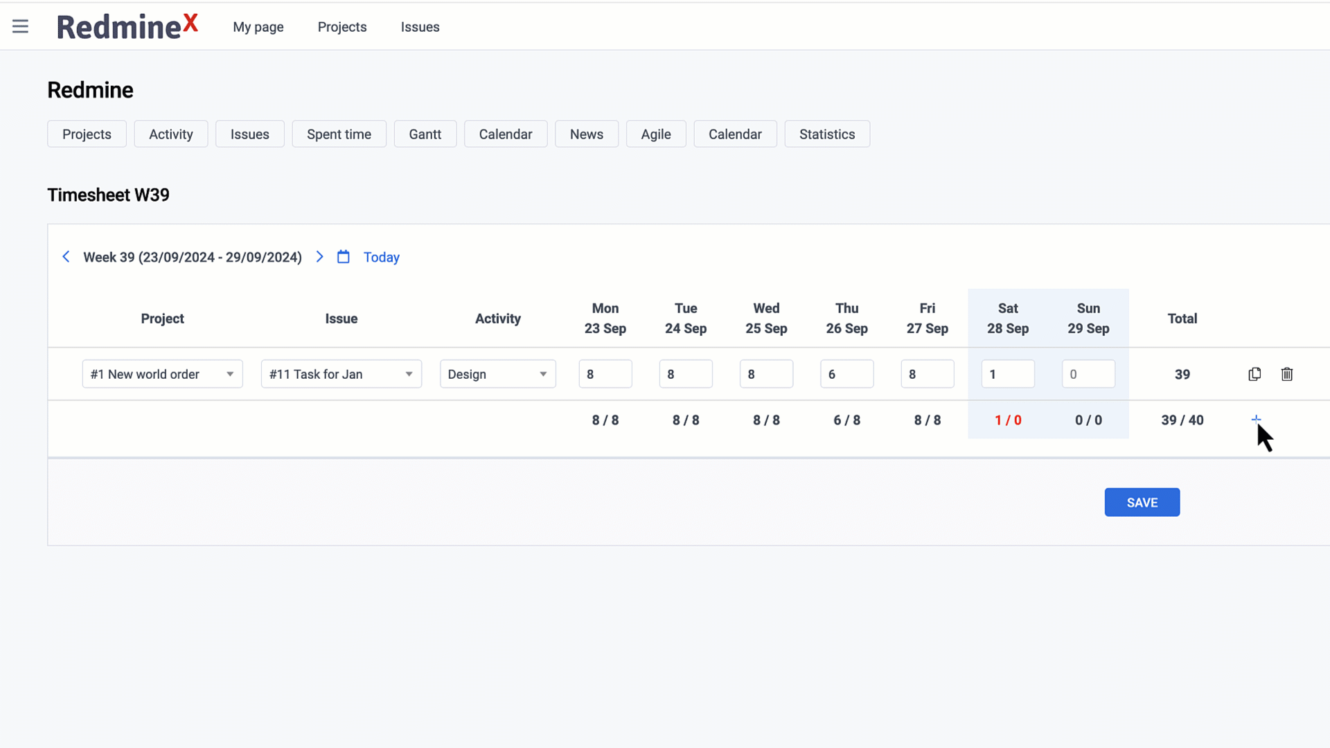 RedmineX Timesheet