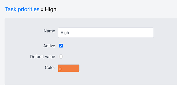 Redmine definable priority colors