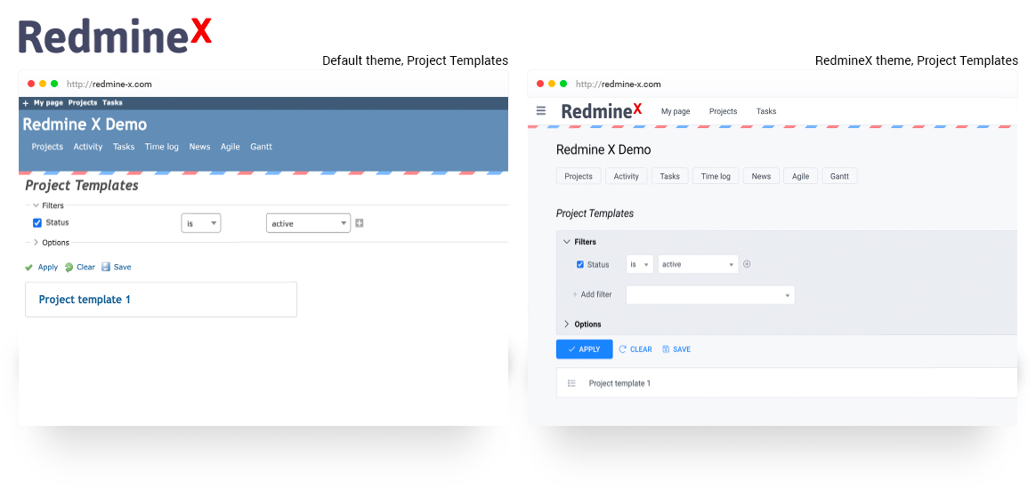 RedmineX Project Templates Plugin